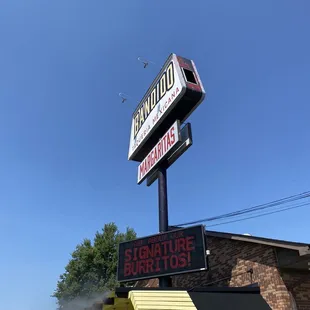 the front of the restaurant