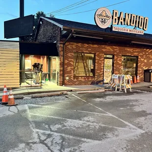 Inside closed but food truck outside
