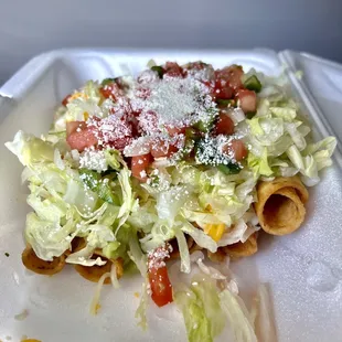 5 Rolled Super Tacos - These are my girlfriends absolute favorite thing to order and I definitely enjoy them too!