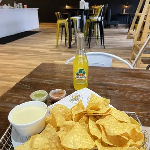 QUESO DIP AND CHIPS