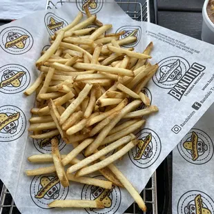 a basket of french fries