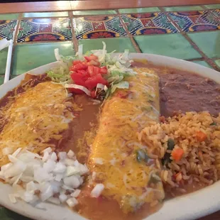 Smothered Bean Burritos