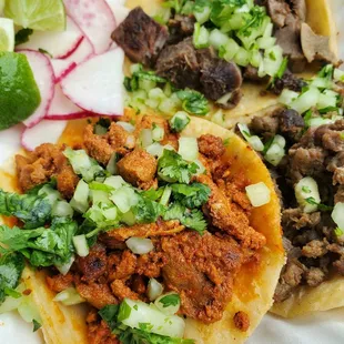 Al Pastor, Lengua &amp; Carne Asada ($3 each)