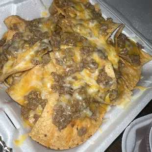 Macho Nachos (ground beef).
