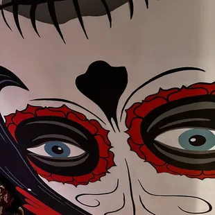 Overhead mural art.