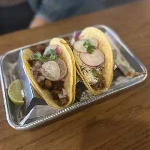 Carnitas Taco and Al Pastor Taco