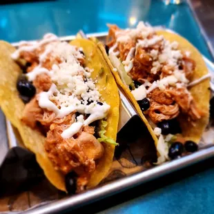 Chicken tinga tacos