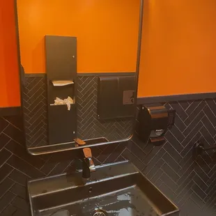 a sink in a public restroom