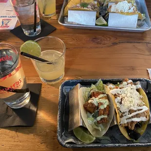 CBR taco and Chicken tinga taco