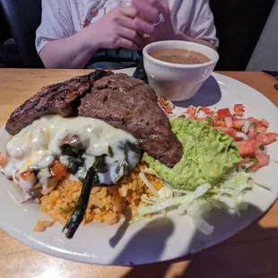 I forget what this was called but is can serve 2 people.  The fajita was tender and seasoned perfectly.