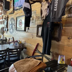 Fun tchotchkes on the wall