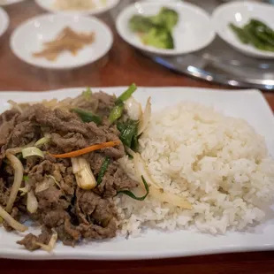 Bulgogi (Sliced tender beef, marinated in our special sauce)