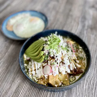 Chilaquiles Verdes With Asada
