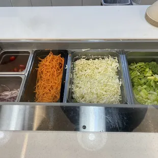 a variety of salads