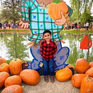 He loved the cutout figures they had to take pictures with