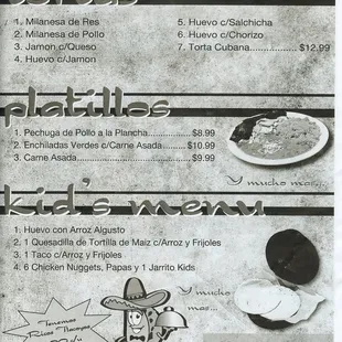 Menu page 3