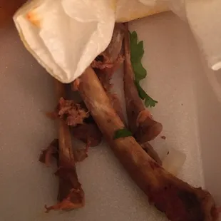 Chicken bones in my taco :(