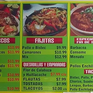 There&apos;s a bunch of additional hand-written menu options hanging everywhere too.