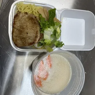 a meal in a plastic container
