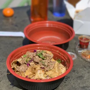 Tingly Cumin Dry Noodles w/ Lamb Shoulder - post mixing!