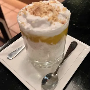 Creative rice pudding dessert