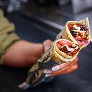 U Wrap with your choice of spit-roasted meat wrapped in our freshly made Bāng flatbread