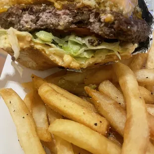 Just a cheeseburger &amp; fries