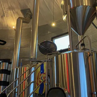 the inside of a brewery