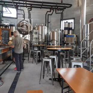 half of the brewery/tap room