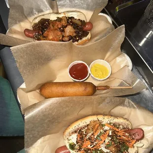 The Spicy Seattle, the Corndog, and the Bang Bang Shrimp!