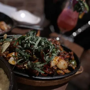 a plate of food on a table