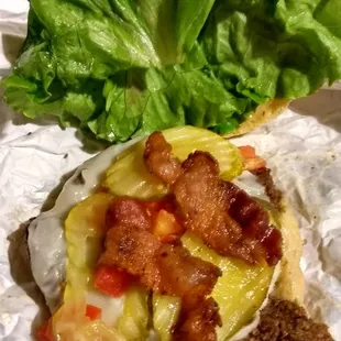 Big, messy &amp; delicious #banginburgers #bangingparmesangarlicburger  #northside @CincyBurgerWeek @yelpcincy #bacon #harvaticheese