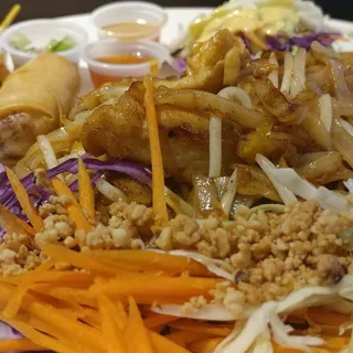L Pad Thai, Satay Chicken, Spring Roll