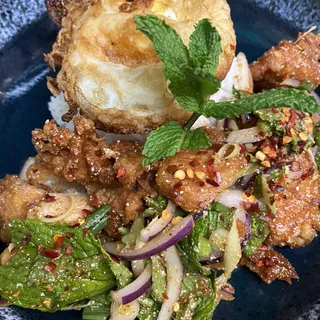 Chicken Zabb over rice