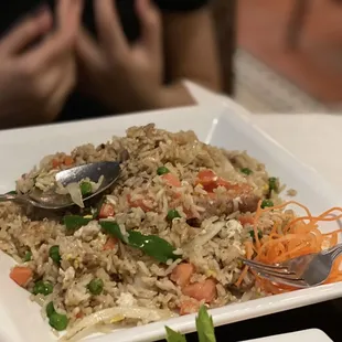 a plate of fried rice