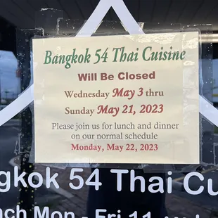 a closed sign