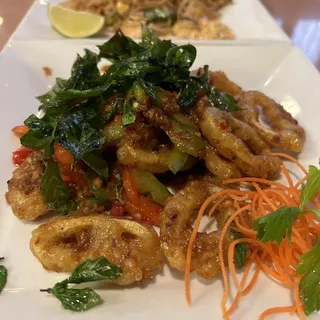 Crispy Calamari with Basil