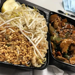 N1 Pud Thai and 10. Pad Pak:  carry out, on-point