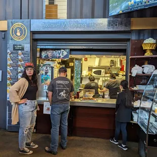 customers at the counter