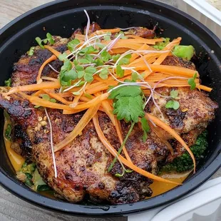 Special chicken dish. Chicken thighs and sticky rice. Very good!