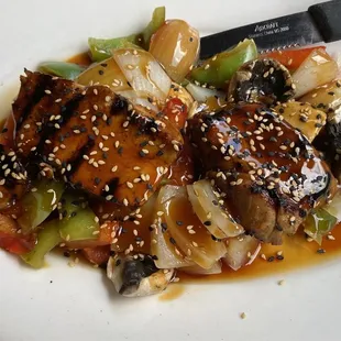 Ginger chicken, it comes with rice I just didn&apos;t want the rice.