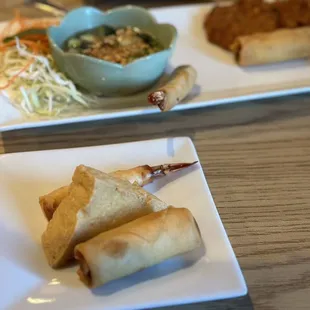 a plate of food and a bowl of soup
