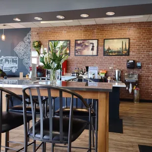 the dining area of a restaurant