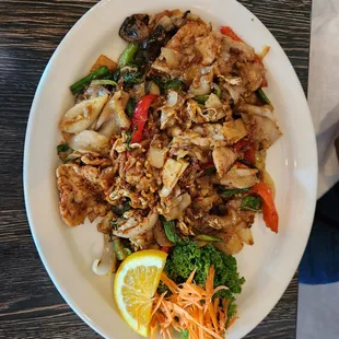 Pad kee mo with pork