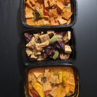 Panang Curry, Spicy Eggplant, Pumpkin Curry -  Vegan