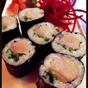 J9. Negi Hamachi Maki ($5), fresh yellowtail &amp; scallion