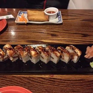 Eel Hako, Chicken Spring Rolls
