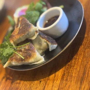 Mushroom dumplings;  photo by Lori