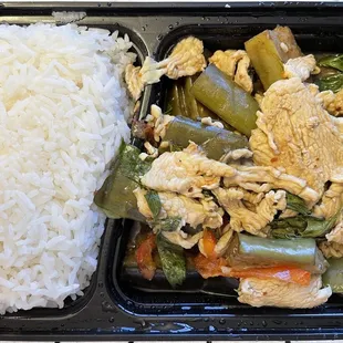 10. Eggplant Chicken w/ Jasmine Rice