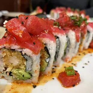 a sushi roll